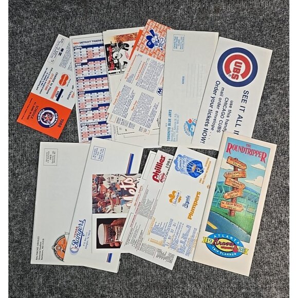 1980s MLB Ephemera Lot Schedules Other Items Giants Tigers Rangers Royals - Picture 1 of 7
